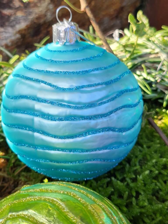 Hippie-Boho Christbaumkugel, 4er-Set, bunt