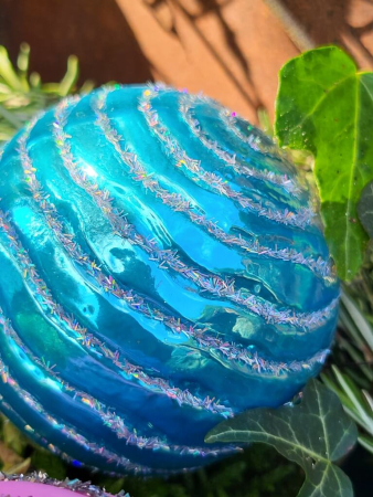 Hippie-Boho Christbaumkugel, 4er-Set, bunt