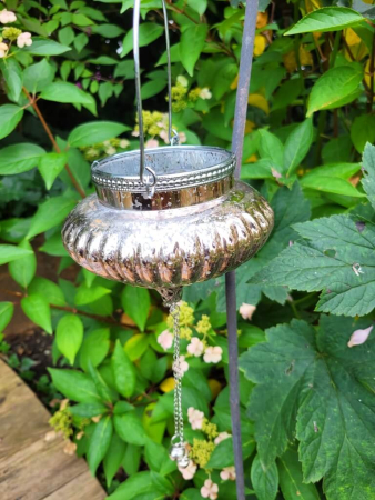 Boho Glaswindlicht zum Hängen, klein