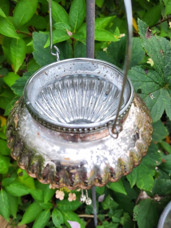 Boho Glaswindlicht zum Hängen, klein