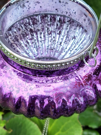 Boho Glaswindlicht zum Hängen, klein