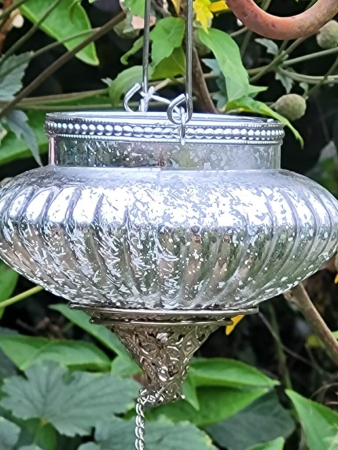 Boho Glaswindlicht zum Hängen, klein