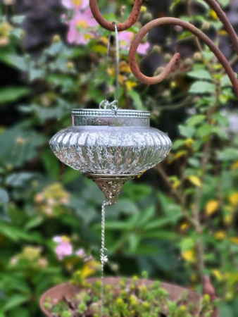 Boho Glaswindlicht zum Hängen, klein