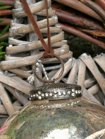 Preview: Christbaumkugel Amaranja Blätter, altgold