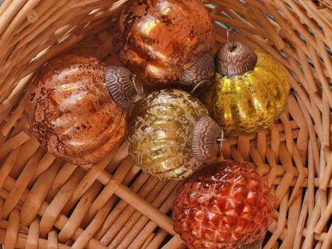 Hippie-Boho Christbaumkugel-Mix 3, Zitrus