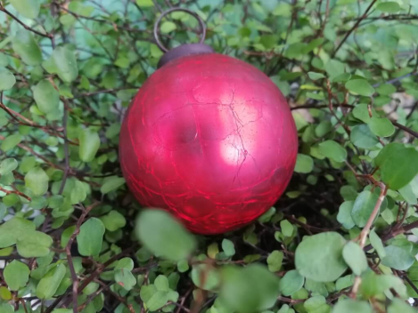 Christbaumkugel Crackle, antik rot