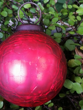 Christbaumkugel Crackle, antik rot