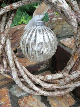 Christbaumkugel Elegant Streifen