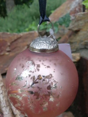 Christbaumkugel aus Glas, Penelope, beerenfarben