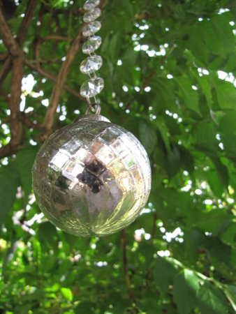 Preview: Christbaumkugel Princess mit Netzmuster aus Glas