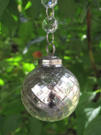 Preview: Christbaumkugel Princess mit Netzmuster aus Glas