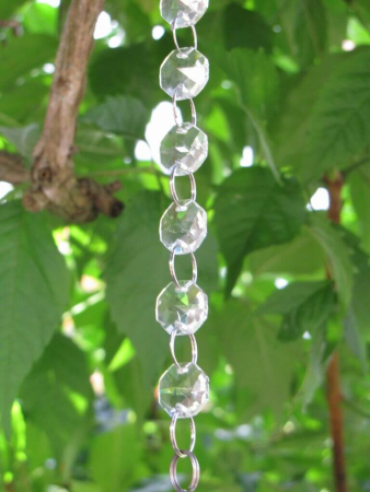 Preview: Christbaumkugel Princess mit Rifflemuster aus Glas