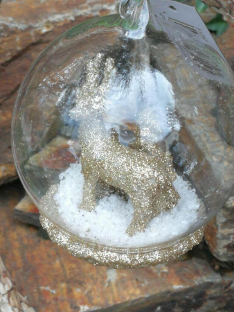 Preview: Christbaumkugel Hirsch gold