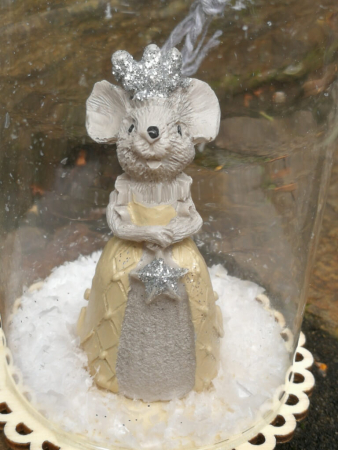 Preview: Christbaumkugel Glocke, Mäusekönigin Lucia