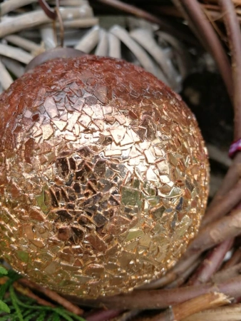 Christbaumkugel Jaenna, kupfer-gold
