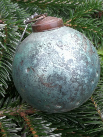 Christbaumkugel Jardim, blau-grün matt