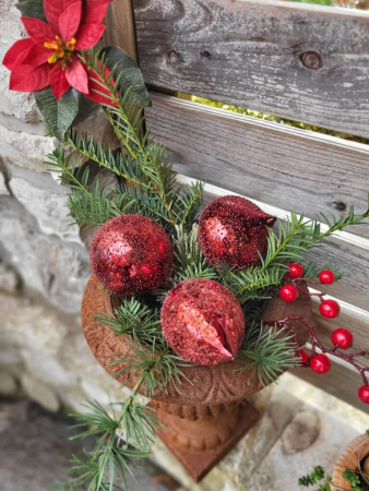 Christbaumkugel Kokkino, dunkelrot