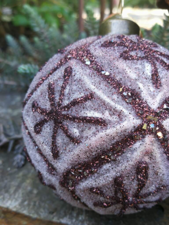 Preview: Christbaumkugel Maila, hellbraun, Stern dunkelbraun