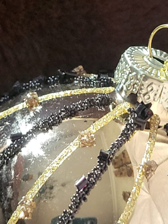 Christbaumkugel Meyra Stern oben, gold