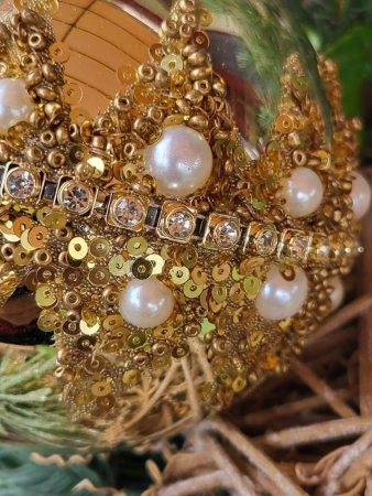 Preview: Weihnachtskugel Opulent, gold