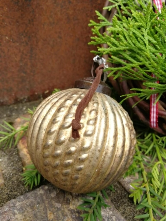 Christbaumkugel Ornamo Kordel, antikgold