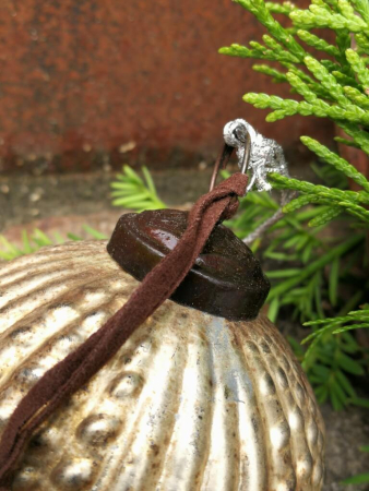 Preview: Christbaumkugel Ornamo Kordel, antikgold