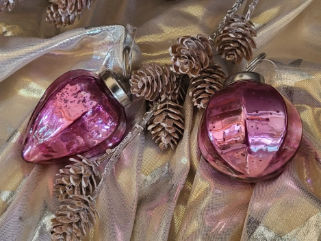 Preview: Christbaumkugel Florance, rosa