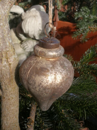 Christbaumkugel Zapfen Zappo, altgold