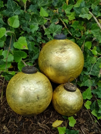 Christbaumkugel Altgold