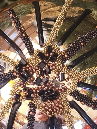 Christbaumkugel Meyra Stern vorn, gold