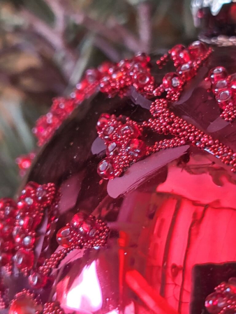 Christbaumkugel Oriana, Ornament glänzend, rot