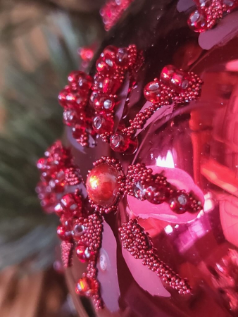 Christbaumkugel Oriana, Ornament glänzend, rot