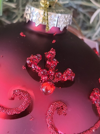Christbaumkugel Oriana, Ornament matt, rot