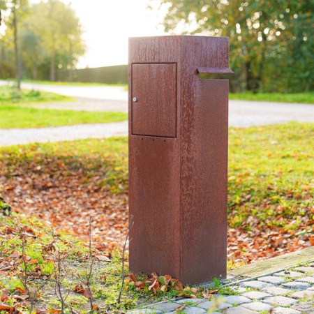 Edelrost Cortenstahl Briefkasten Ivar