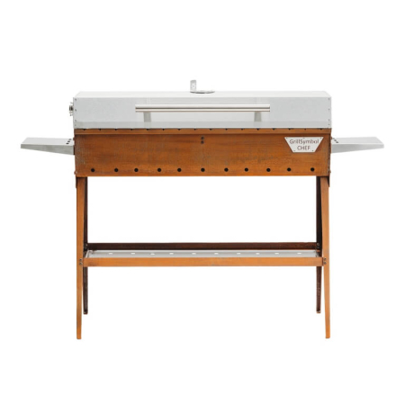 Preview: Cortenstahl Edelrost Holzkohlegrill Chef XL