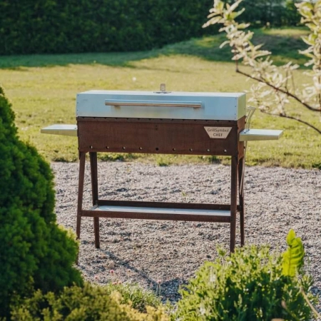 Cortenstahl Edelrost Holzkohlegrill Chef