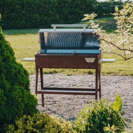 Cortenstahl Edelrost Holzkohlegrill Chef