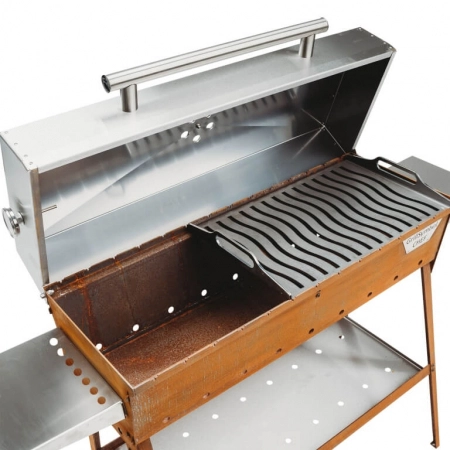 Cortenstahl Edelrost Holzkohlegrill Chef