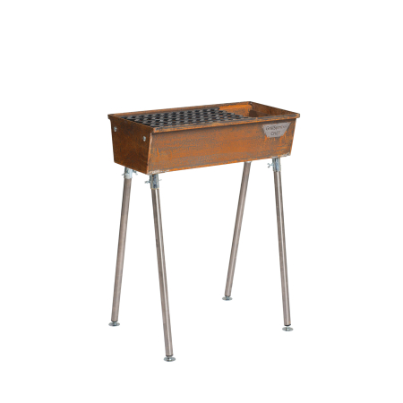 Cortenstahl Edelrost Holzkohlegrill Naked Chef