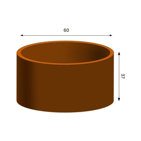Preview: Edelrost Cortenstahl Pflanzkübel Mia