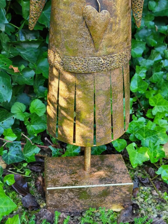 Preview: Dekoengel Abaddon mit Stern, Gold-Rost