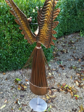 Dekoengel Laila auf Fuß, Bronzeoptik