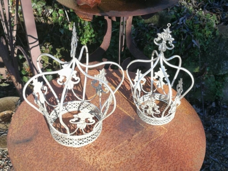 Dekokrone Teal, silber-glitzer
