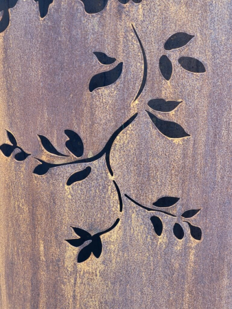 Preview: Edelrost Dekosäule Victoria, floral