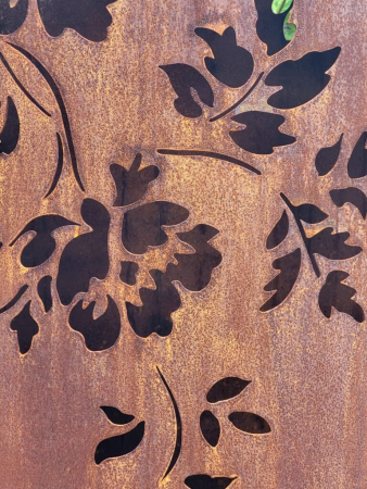Preview: Edelrost Dekosäule Victoria, floral