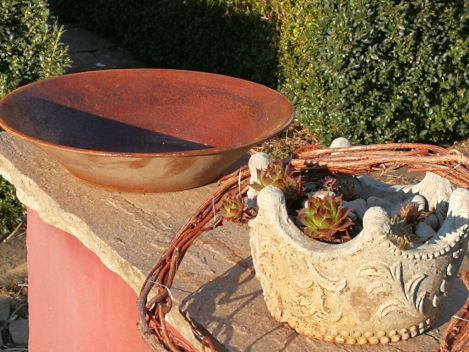 Edelrost Dekoschale Liana, 24 cm