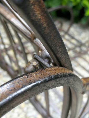 Preview: Dekoschlitten braun lackiert