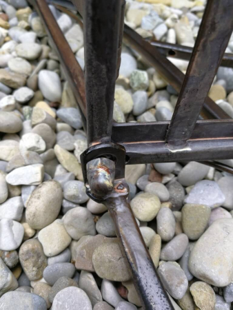 Preview: Dekoschlitten braun lackiert