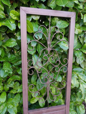 Preview: Dekotüre, Metall, dunkelbraun