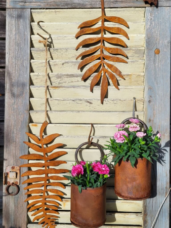 Preview: Edelrost 2er Set Farnblätter, zum Hängen